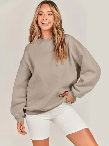 Vista 7 de ANRABESS Sudaderas de gran tamaño con capucha para mujer, cuello redondo, sin botones, ropa casual de otoño, ropa de preparación, adolescentes