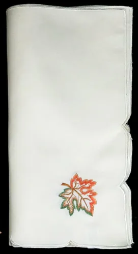 Vista 8 de Creative Linens Juego de 4 manteles individuales de cosecha de otoño de 11 x 17 pulgadas, manteles individuales bordados de pavo y calabaza y hoja