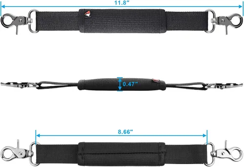 Vista 3 de Correa de mango de altavoz extraíble para JBL Xtreme/Xtreme 2/Xtreme 3/Xtreme 4 Altavoz portátil (negro)