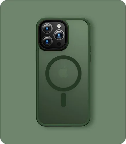 Vista 7 de Meifigno Magic Mag Series - Funda para iPhone 14 ProMax, [protección de grado militar y compatible con MagSafe], parte trasera mate translúcida