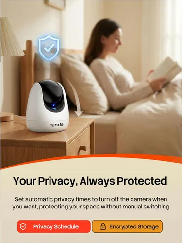 Vista 8 de Tenda CP3 Pro 2K Cámara de seguridad interior con WiFi 6 y detección AI para bebés/mascotas - Monitor de bebé, cámara para mascotas para el hogar
