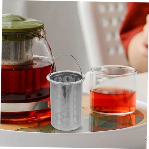 Vista 6 de UPKOCH Filtro de fugas de té, infusor de té, filtro de té, infusor fino, tetera, tamiz de té, cesta infusora de té inoxidable, colador de té