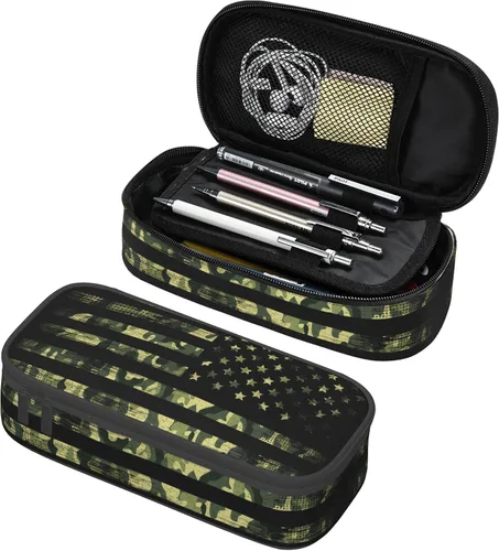 Vista 18 de Estuche de lápices de estilo camuflaje para niños y adultos, caja de lápices azul para niños, hombres, niñas y mujeres, bolsa de almacenamiento
