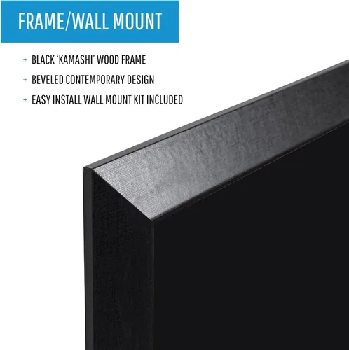 Vista 4 de MasterVision Kamashi Pizarra magnética de borrado en húmedo fácil de limpiar con kit de montaje para decoración de pared del hogar, 36 x 48