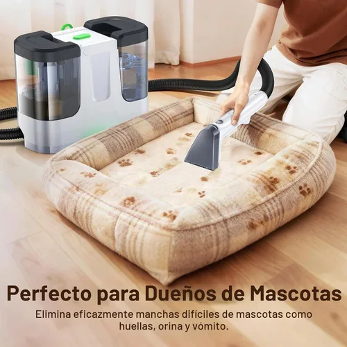 Vista 4 de Máquina limpiadora de alfombras, máquina de limpieza profunda para Crujiente-blanco
