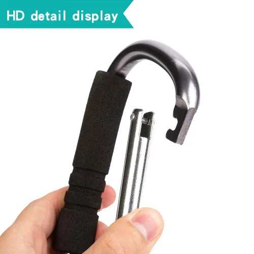 Vista 13 de Funbliss Ganchos para cochecito de bebé, paquete de 2 clips grandes de 6.6 pulgadas, práctico organizador de ganchos para bolsas de pañales, ropa
