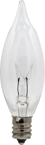 Vista 2 de Creative Hobbies® Bombillas de repuesto para lámparas eléctricas de velas, bombillas de punta de llama para velas de ventana, candelabros – 7 vatios