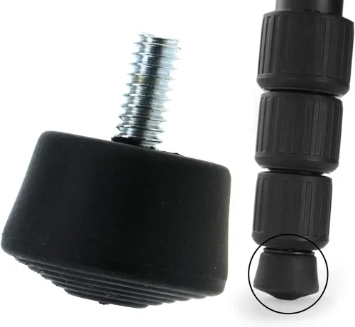 Vista 5 de Pies de trípode de goma antideslizante de 3 piezas, accesorios de fotografía de 1/4", color negro