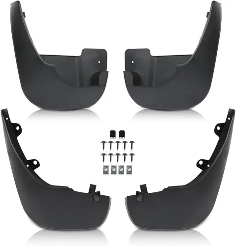 Vista 12 de G-PLUS Juego de 4 guardabarros universal para coche con guardabarros delantero y trasero