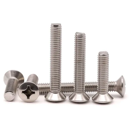 Vista 7 de Tornillos de máquina Phillips de cabeza ovalada de 1/4-20 x 1 (30 unidades), acero inoxidable 304 18-8, tornillos de cabeza avellanada elevados