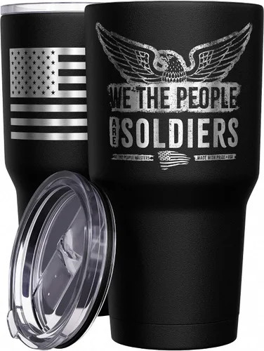 Vista 16 de We The People Holsters - Vaso térmico de 30 onzas, 0% Liberal, Negro
