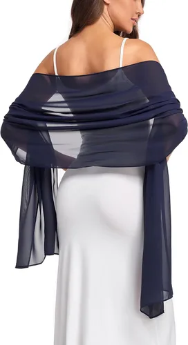 Vista 19 de Chales/mantones de gasa suave para vestidos, accesorios de mujer