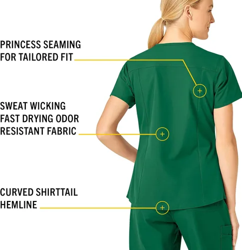 Vista 4 de Carhartt Top Force con cuello en V y 5 bolsillos para mujer