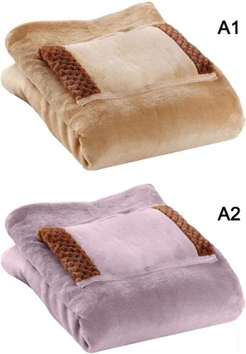 Vista 7 de Firlar Manta Térmica, Manta Pequeña de Franela USB con Bolsillo para las Manos, Chal Cálido para Rodilla y Pie, Calentador de Rodilla de Felpa