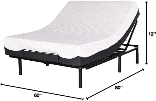 Vista 2 de Nestl - Base de cama ajustable básica, somier de cama tamaño Queen, inclinación motorizada de la cabecera y del pie, base de cama ajustable, control
