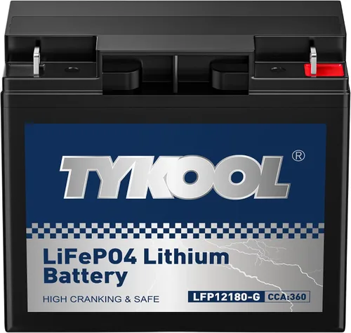 Vista 13 de TYKOOL YTZ5S - Batería de litio para motocicleta, 12,8 V, 3 Ah, 180 CCA LiFePO4, batería para deportes de motor para ATV, UTV, motos de nieve, moto