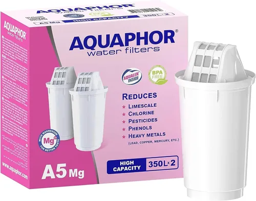 Vista 4 de AQUAPHOR Cartucho de filtro A5 con paquete de reducción de dureza añadido 1 Filtros de cal, cloro, metales pesados 350L de agua de mejor sabor