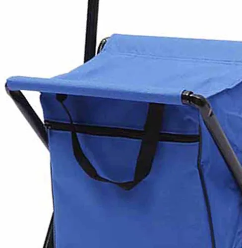 Vista 6 de Drfeify Foldable Chair, Portable Camping Seat with Storage Pocket Bag, Strong Bearing Capacity Oxford Cloth Fishing Chair for Outdoor Leisure (Blue)