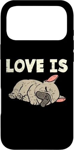 Vista 22 de Love is French Bulldog - Funda de regalo para iPhone 17