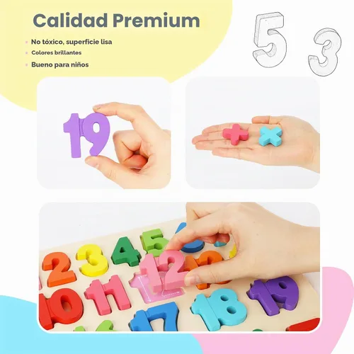 Vista 5 de LOVESTOWN Wooden Puzzle Board, Number