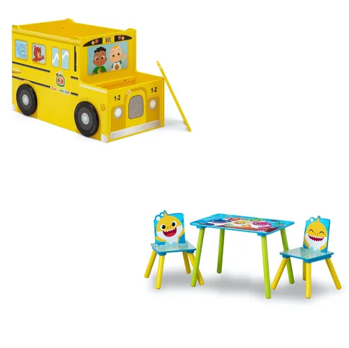 Vista 13 de Delta Children CoComelon - Caja de juguetes para autobús escolar, certificado Greenguard Gold