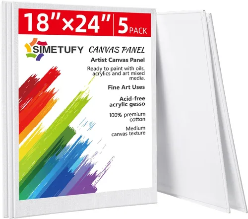 Vista 16 de Simetufy Paquete de 12 Tableros de Lienzo Pequeños para Pintura de 4 x 6 pulgadas - Paneles de Mini Lienzo de 100% Algodón sin Ácidos Imprimados
