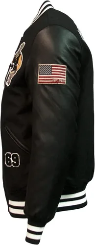 Vista 3 de Top Gun Chaqueta universitaria Bulldog Negro