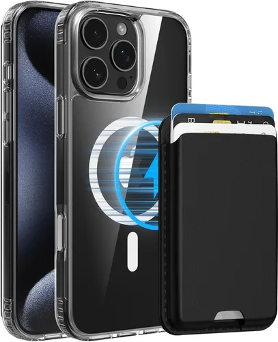 Vista 51 de Funda magnética para iPhone 12 Pro Max, cartera magnética desmontable con soporte para tarjetas, [compatible con MagSafe] grado militar, a prueba