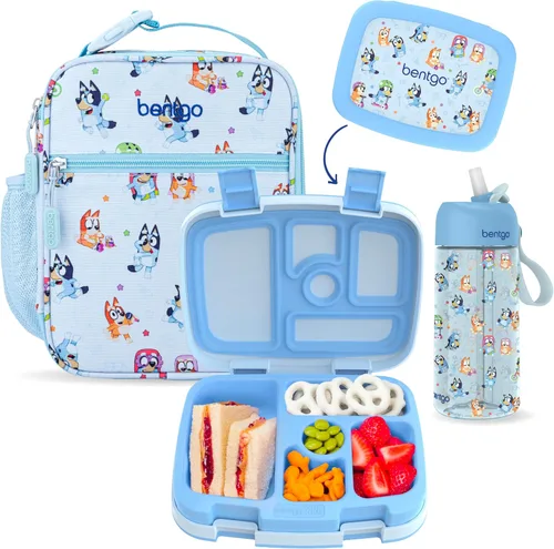 Vista 10 de Bentgo + BLUEY - Juego de almuerzo infantil de 3 piezas, caja Bento a Corazones y manualidades