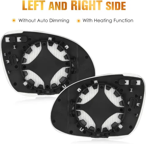 Vista 5 de Espejo calefactable lateral izquierdo y derecho para Volkswagen para R32 para EOS para GOLF se adapta a conejo se adapta para Jetta se adapta a