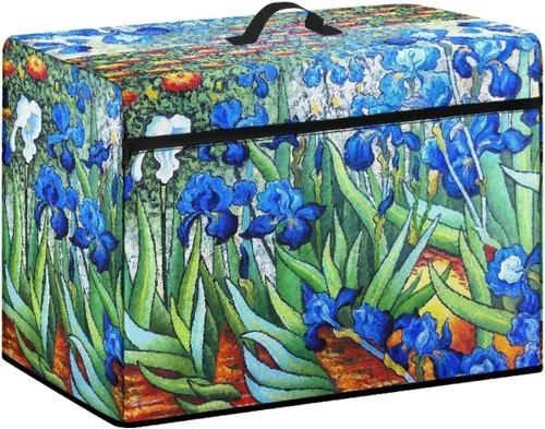 Vista 11 de Funda para máquina de coser de flores hippie grande, cubierta antipolvo, protección de fácil limpieza para máquina de coser, resistente a las Flor
