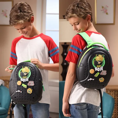 Vista 2 de Miraculous Ladybug - Pop n' Swop 12 insignias surtidas de mariquita y gato negro, insignias regulares y XXL, compatible con monederos Pop n' Swop