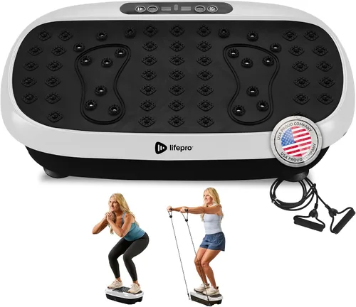 Vista 17 de Lifepro HexaPlate Lite Vibration Plate Exercise Machine — Magnetic Acupoints, 99 Speeds & 10 Presets Vibration Platform Machine with Resistance