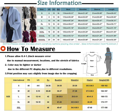 Vista 5 de Chamarras de invierno para mujer, abrigo de lana de invierno, gabardina para mujer, abrigo largo y ajustado