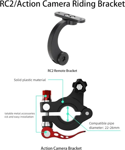 Vista 5 de Soporte de bicicleta Air 3 para DJI Air 3 RC 2 Cámara Drone Control remoto Accesorios Montaña Bicicleta Scooter Manillar Abrazadera Montaje