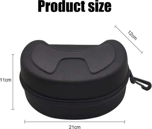 Vista 2 de Caja de gafas de esquí EVA - Estuche rígido para viajes, snowboard y accesorios de esquí