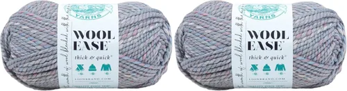 Vista 95 de Lion Brand Yarn - Ovillo de lana Wool-Ease Thick & Quick color fuerza aérea Super Bulky Wool Acrylic Blend Fiber for Soft Hats, Sweaters, Chunky