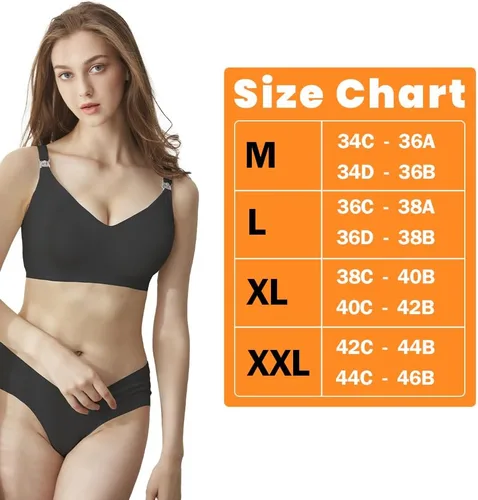 Vista 7 de BOMFWAUPack of 3 Nursing Bras for Breastfeeding and Maternity, Pregnancy Wireless Bralette for Active Moms, BlackPinkSkin