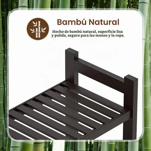 Vista 7 de Cozivolife Estante de almacenamiento de bambú sobre el inodoro: 4 niveles y Marrón