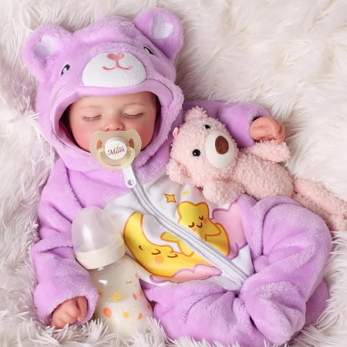 Vista 10 de BABESIDE Muñeca de bebé Reborn realista de 20 pulgadas, muñeca bebé niña Rosa