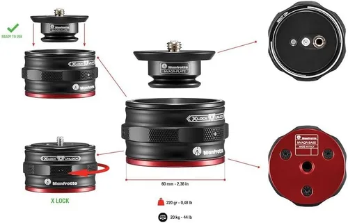 Vista 3 de Manfrotto Move Quick Release System GIM-Pod Plate, Gimboom Accesorios, Estabilizador de Cámara, Placa de Cámara para CSC, para Creación