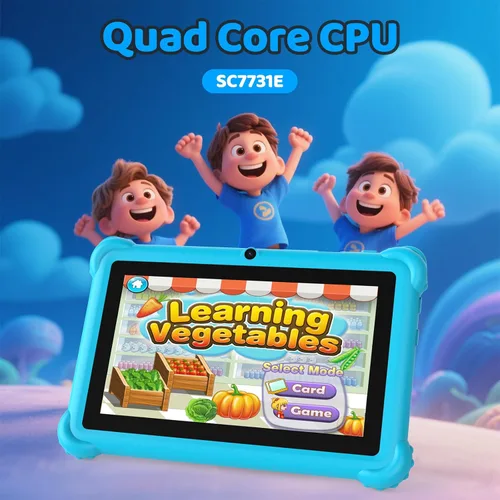 Vista 3 de Tableta para Niños de 7 pulgadas, Tableta Android para Niños Pequeños, Pantalla IPS de Protección Ocular, 4GB RAM 32GB ROM, Bluetooth Wifi, Tabletas