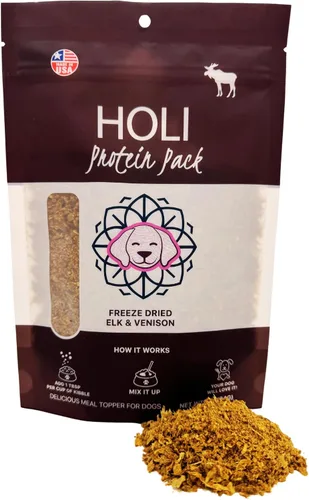 Vista 11 de HOLI Alimento para perros liofilizado - Paquete de 3 unidades de 2 onzas (hígado de res, pechuga de pollo, salmón) Mezcla en potenciador de sabor