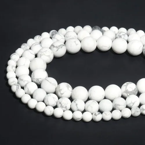 Vista 26 de 60 piezas de cuentas de aguamarina natural de 6 mm, cuentas de piedras preciosas redondas sueltas para hacer joyas