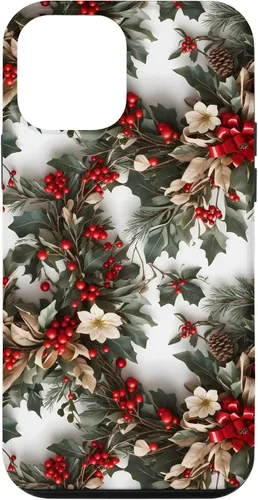 Vista 16 de Casa Decoración de vacaciones Decoración de corona Festivo Navidad caso para iPhone 16