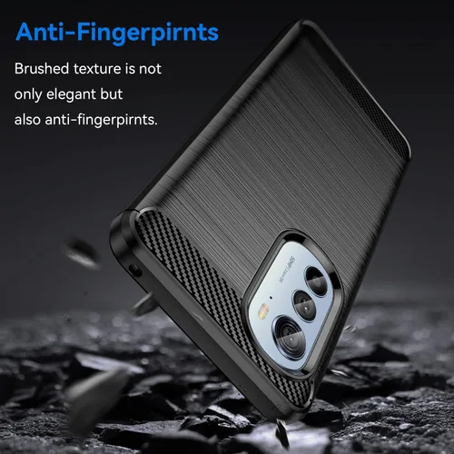 Vista 3 de Osophter Funda para Motorola Edge 2022 con 2 protectores de pantalla para Moto Edge 2022 (negro)
