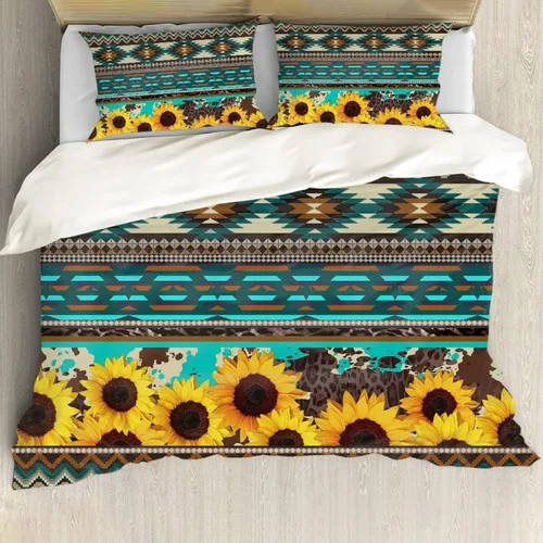 Vista 44 de ZFRXIGN Southwester - Juego de ropa de cama para mujeres y hombres, funda de edredón de estilo indio nativo americano, tamaño individual, 1 funda