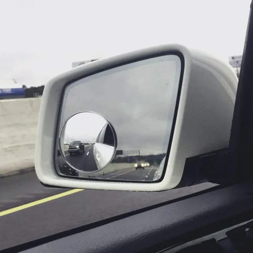 Vista 3 de Ampper - Espejo de punto ciego, marco de aluminio de 3 pulgadas, redondo, de vidrio HD, convexo, gran angular, espejo retrovisor para todos