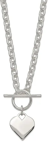 Vista 2 de ICE CARATS Collar de plata de ley 925 grabable con dije de corazón con dije de disco de amor, joyería fina para mujer, regalos para ella