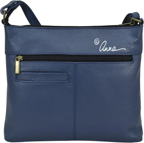 Vista 2 de Anna by Anuschka Women's Genuine Leather Medium Crossbody with External Zipper Pocket